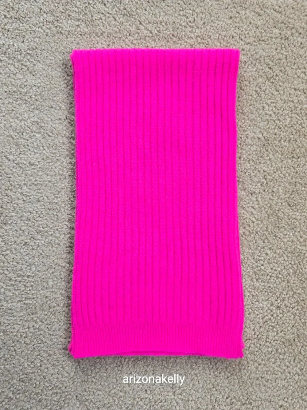 NWOT Talbots Ribbed Cashmere Scarf HOT PINK
